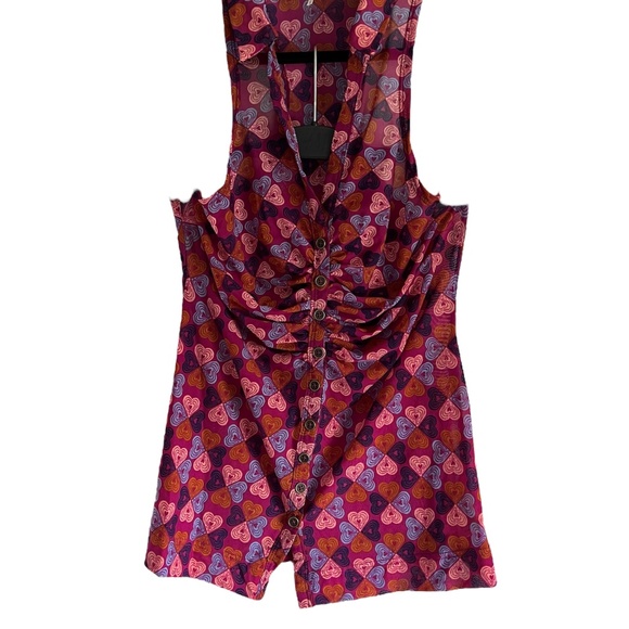 “Free People” love is here as a Sheer sleeveless top with ruching - Picture 5 of 10